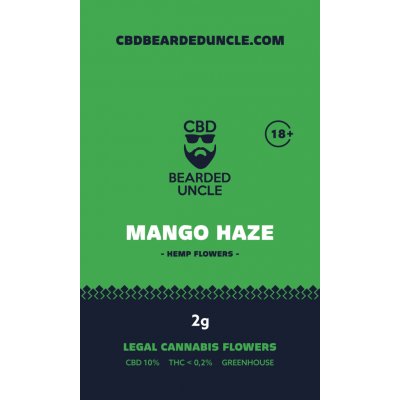 Bearded uncle mango haze greenhouse CBD 10% a THC 0,2% 2 g – Hledejceny.cz