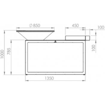 OFYR ISLAND CORTEN 85 Teak Wood OI-85-100