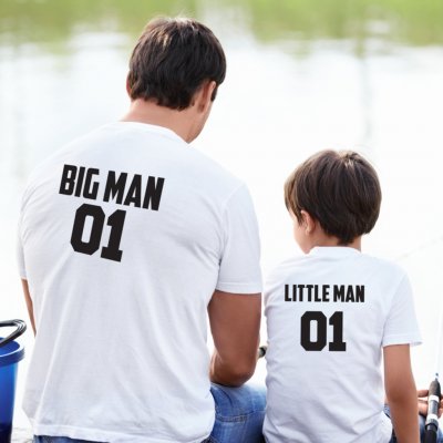 Dětské tričko Little Man potisk na záda Bílé Tričko do Dětské – Zboží Mobilmania