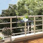 OMAXI 204436 Balkónový stůl černý 60 x 40 cm ocel – Hledejceny.cz