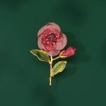 Éternelle Luxusní brož Rododendron B7327-HJSPX0001 Červená
