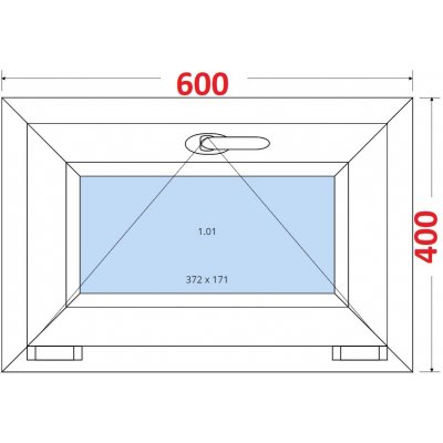 SMART Plastové okno 60x40, Sklopné – Zboží Mobilmania