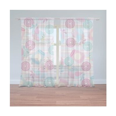 Sablio Záclony Roztomilí ptáčci: 2ks 150x250cm – Hledejceny.cz