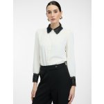 Orsay Krémová dámská košile s kontrastním límečkem Dámské bílá – Zboží Dáma