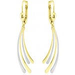 Gemmax Elegantní zlaté visací náušnice GLECN-60771 – Zboží Dáma