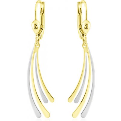 Gemmax Elegantní zlaté visací náušnice GLECN-60771 – Zboží Dáma