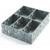 Úložný box Compactor TEX 5 dílný 32 x 25 x 8 cm šedý RAN4765