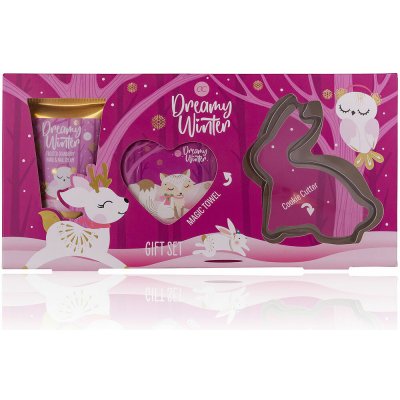 Accentra Dreamy Winter krém na ruce 50 ml + ručník + vykrajovátko na cukroví dárková sada