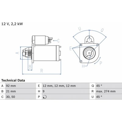 Startér BOSCH 0 986 016 210 – Zbozi.Blesk.cz