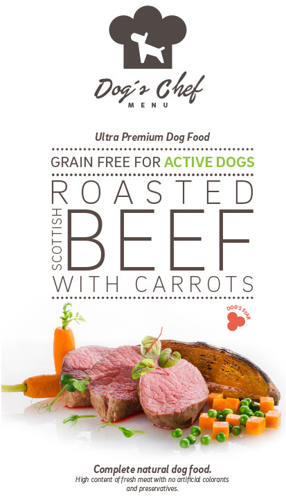 Dog\'s Chef Roasted Scottish Beef with Carrots ACTIVE DOGS 2 kg