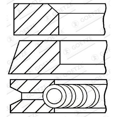 Sada pístních kroužků GOETZE ENGINE 08-336600-00 – Zboží Mobilmania