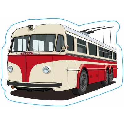 Dopravní svět Samolepka trolejbus T400 klasik – Zboží Živě