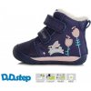 Dětské kotníkové boty D.D.Step barefoot W070-337 Royal Blue