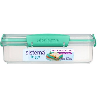 Sistema® TO GO™ Krabička na svačinu s 2 oddělenými přihrádkami 975 ml mátová – Zbozi.Blesk.cz