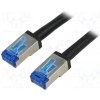 síťový kabel Logilink CQ7123S Patch, S/FTP, 6a, licna, Cu, PE, 30m, černý