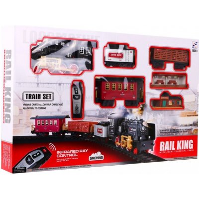 Mamido Mamido Vláčkodráha na dálkové ovládání se zvuky osvětlením a funkcí kouře – Zboží Dáma