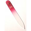 Pilník a leštidlo na modeláž nehtů Bohemia Crystal Skleněný pilník na nehty s potiskem 90 mm červený