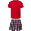 Pánské pyžamo Livergy pánské pyžamo krátké červené