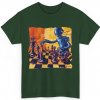 Pánské tričko s potiskem "Blue Robot Playing Chess" Unisex tričko s potiskem Forest Green