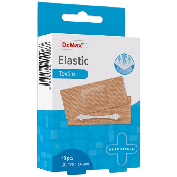 Náplast Dr. Max Elastic Textile 30 mm x 64 mm náplast 10 ks