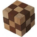 Dřevěný hlavolam oranžová kostka – Sleviste.cz