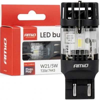 LED žárovka LumiTec T20D 7443 W21/5W 12V FULL CANBUS bílá AMiO-04687 – Hledejceny.cz
