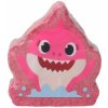 Dětské pěny do koupele Pinkfong Baby Shark růžovo červená šumivá bomba do koupele 140 g