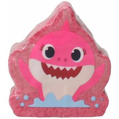 Pinkfong Baby Shark růžovo červená šumivá bomba do koupele 140 g – Zboží Mobilmania