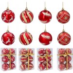 Aga Vánoční baňky 7cm 6ks Červené Sněhové vločky – Zboží Dáma