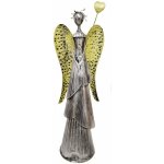 Plechový anděl Wave stříbrný-champagne se srdíčkem balení 2 ks 65,5 cm II. jakost – Zbozi.Blesk.cz