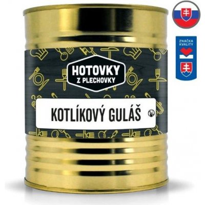 Hotovky z plechovky Kotlíkový guláš 0,8 l – Zboží Dáma Hotovky z plechovky Kotlíkový guláš 0,8 l – Zboží Dáma