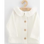 New Baby Kojenecký kabátek na knoflíky Luxury clothing Laura bílý – Zboží Dáma