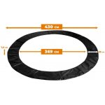 Aga kryt pružin na trampolínu Exclusive s vnitřní síti 430 cm černá – Hledejceny.cz