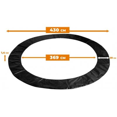 Aga kryt pružin na trampolínu Exclusive s vnitřní síti 430 cm černá – Hledejceny.cz