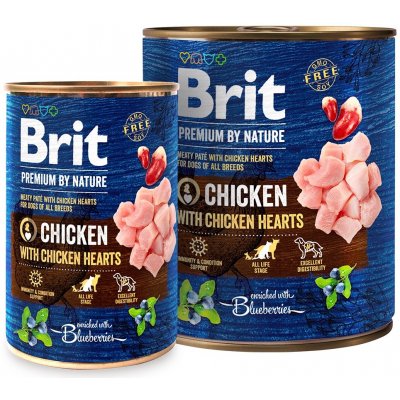 Brit Premium by Nature Dog Chicken With Chicken Hearts 800 g – Hledejceny.cz