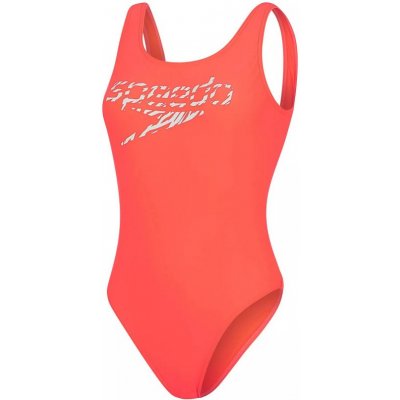 Speedo Logo Deep U-Back Siren Red/White