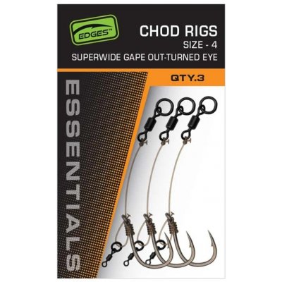 Fox Návazec Edges Super Wide Gape Chod Rigs vel. 4 3 ks – Zboží Dáma