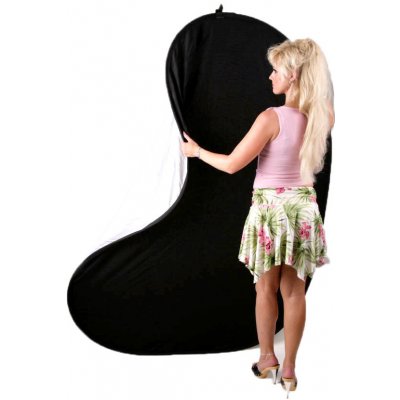 Fotografické pozadí dvojité bílá, černá 1,5x2m – Zboží Živě