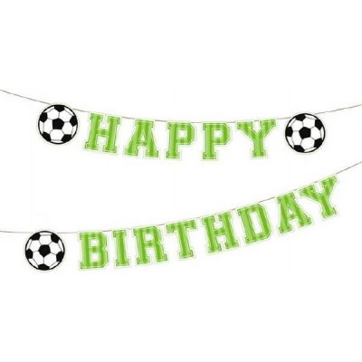 Girlanda papírová fotbal Happy Birthday 250 x 16,4cm Party Pal – Hledejceny.cz