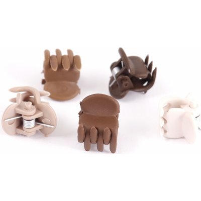 Malé kaučukové skřipečky do vlasů, 5 ks Barva: mix hnědé – Zboží Dáma