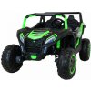 Dětské elektrické vozítko Mamido elektrické autíčko Buggy ATV Strong Racing nafukovací kola zelená