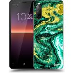 Pouzdro Picasee silikonové Sony Xperia 10 II - Green Gold černé – Zboží Mobilmania