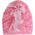 Kojenecká bavlněná čepice turban Bílý kvítek – Sleviste.cz