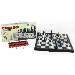 INTEREST Šachy, dáma, vrhcáby 3v1 - 24,5 x 24,5 cm.
