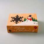 Cake Star Vánoční krabice na cukroví kraftová s vločkou (22 x 15 x 7 cm) – Zboží Dáma