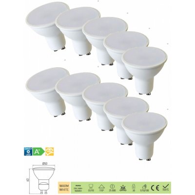Greenlux Žárovky LED GU10 7W WW 530lm DAISY HP GXDS188 teplá bílá 10ks – Hledejceny.cz