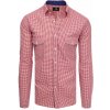 Pánská Košile Dstreet pánská košile kostkovaná červeno-bílá DX2122