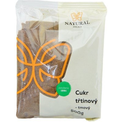 Natural Jihlava Třtinový cukr jemně mletý tmavý 500 g – Sleviste.cz
