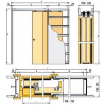 Pouzdro pro posuvné dveře 205mm Eclisse Teleskop pro dveře 70+70cm SDK – Zboží Mobilmania