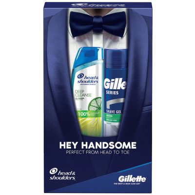 Head & Shoulders Deep Cleanse šampon 270 ml + gel na holení Gillette Series 200 ml dárková sada – Zboží Mobilmania
